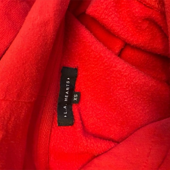 La Hearts Vibrant Red Hoodie - Picture 3 of 3